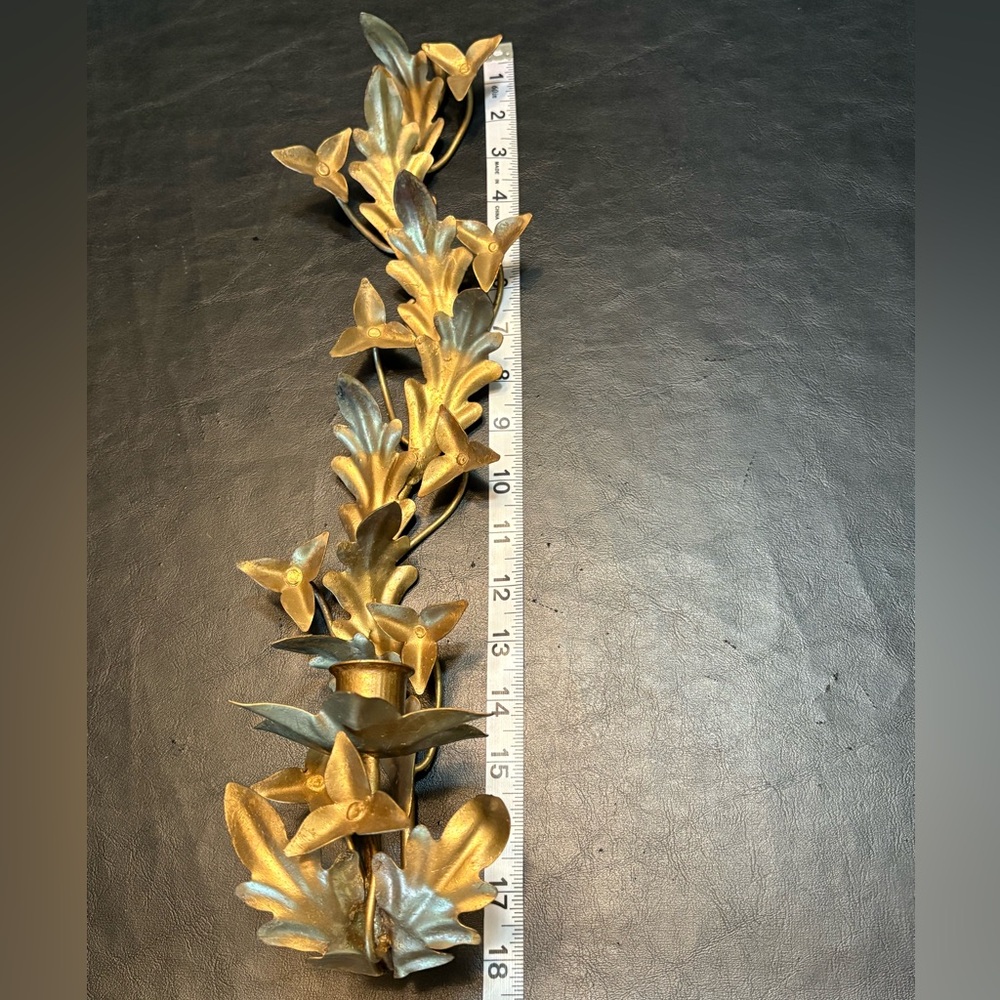 Italian Gilt Tole Candle Sconce (made in Italy) - Picture 8 of 10